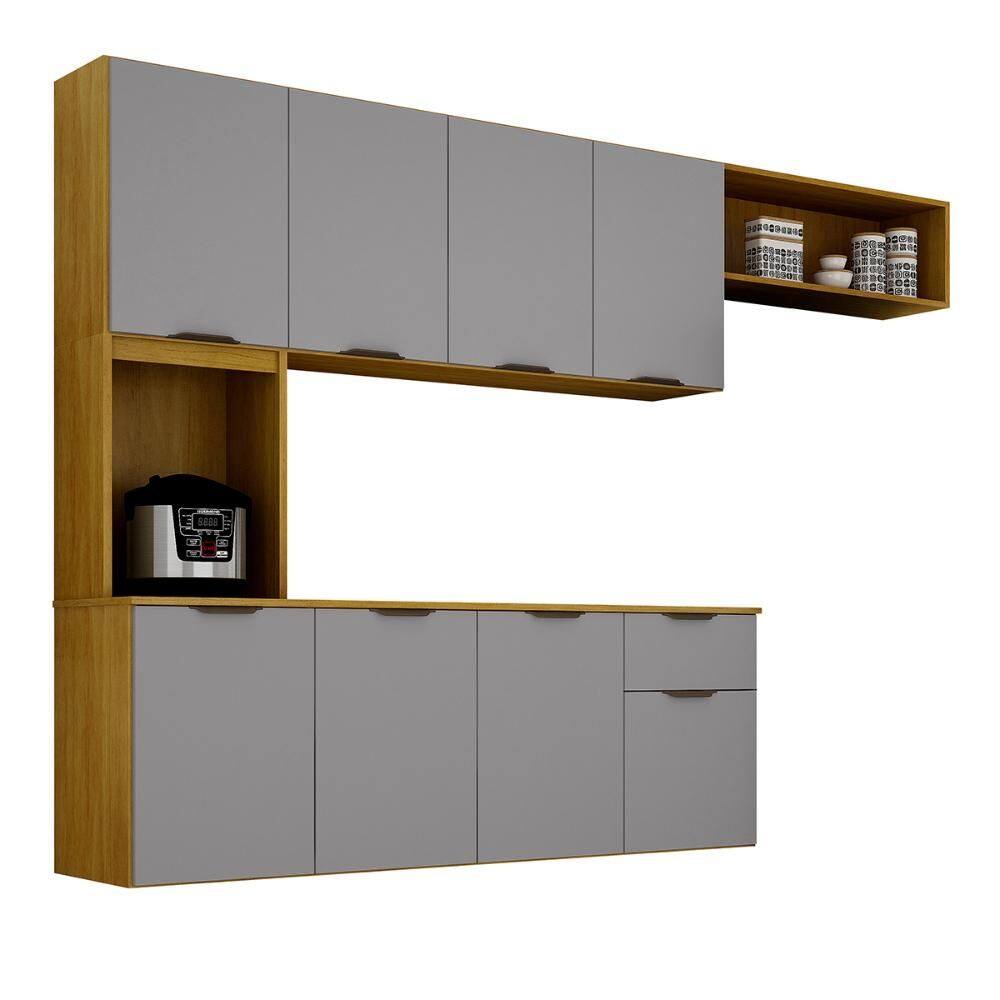 Armario de Cozinha Nara Compacta 8 Portas com 1 Gaveta 193cm