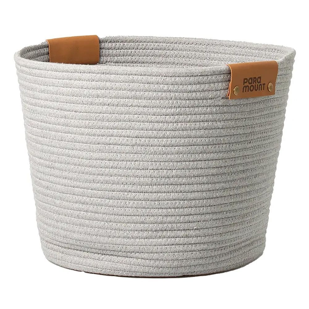 Cesto de Algodão com Alça Cinza 32x32x38cm 3094 - Paramount
