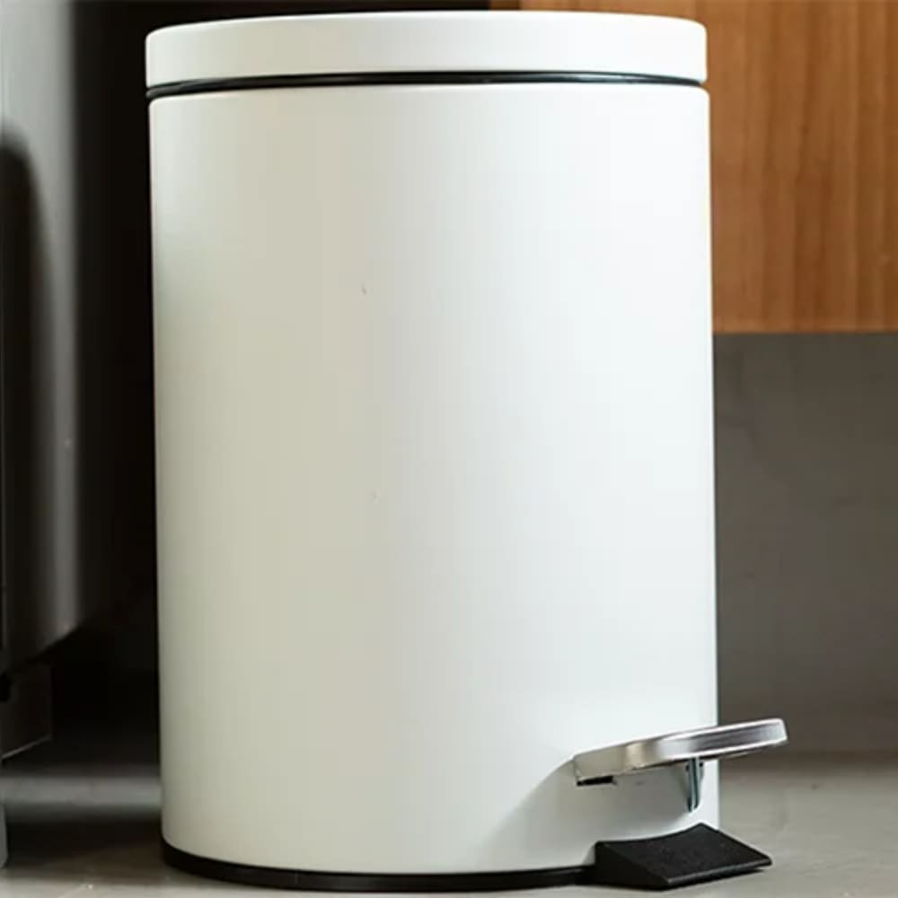 Lixeira Redonda com Pedal Multiuso Aço 3 litros Cozinha Banheiro Escritorio