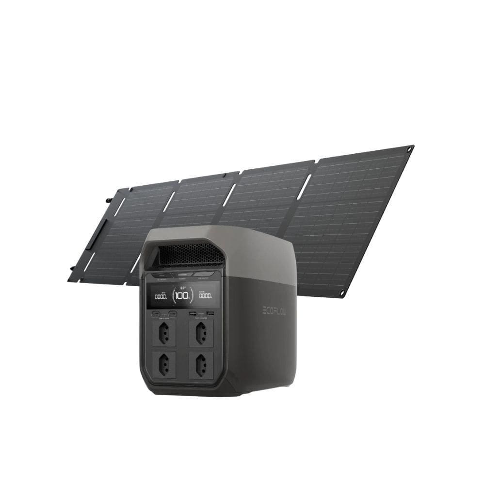 Kit Estação de Energia Portátil Ecoflow Delta 3 Com Painel Solar Portátil 60w Usb-C