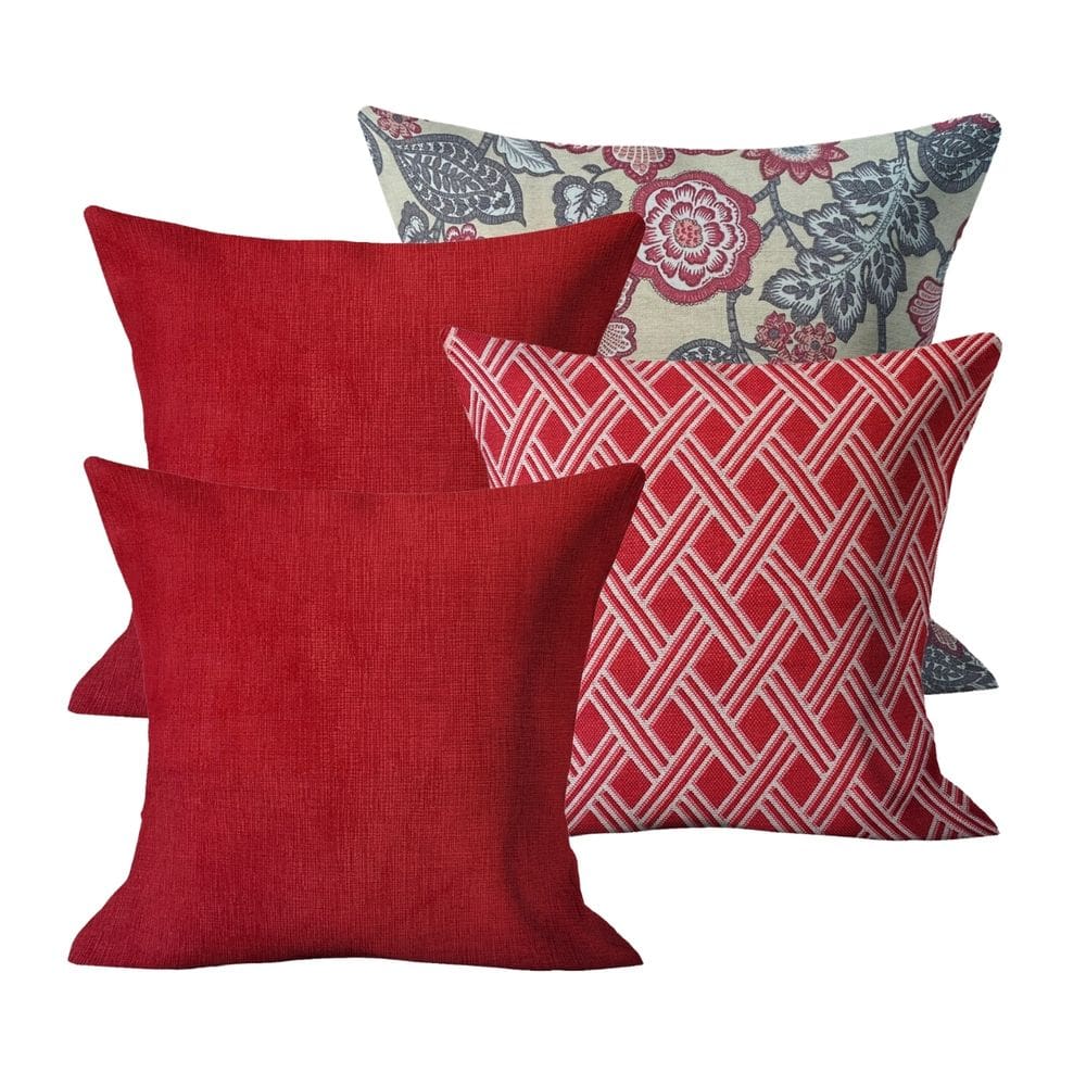 Kit 4 Capas de Almofada Decorativa 45x45cm Sofá Cama Kit 02