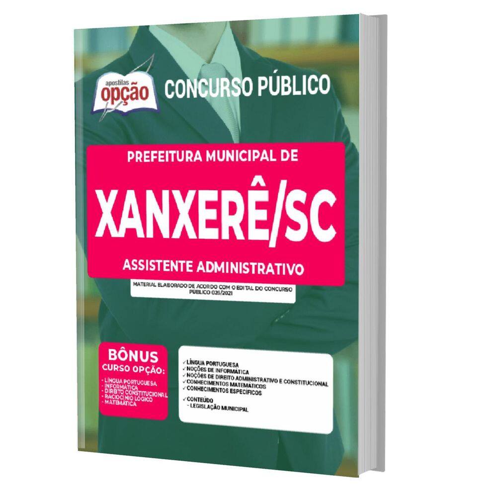 Apostila Prefeitura Xanxerê Sc - Assistente Administrativo