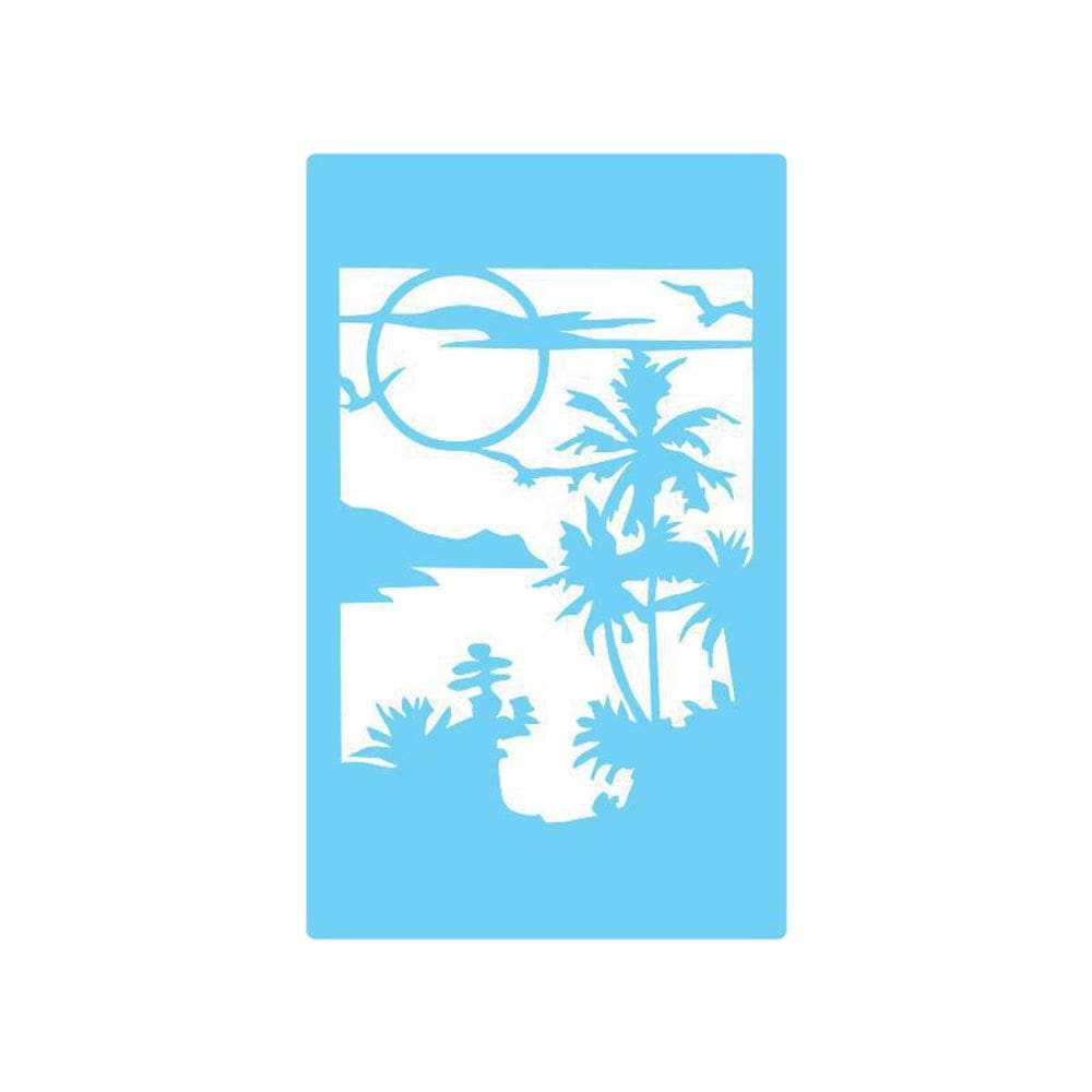 Stencil De Parede Tamako Árvores - 55 X 90Cm - Ref 505