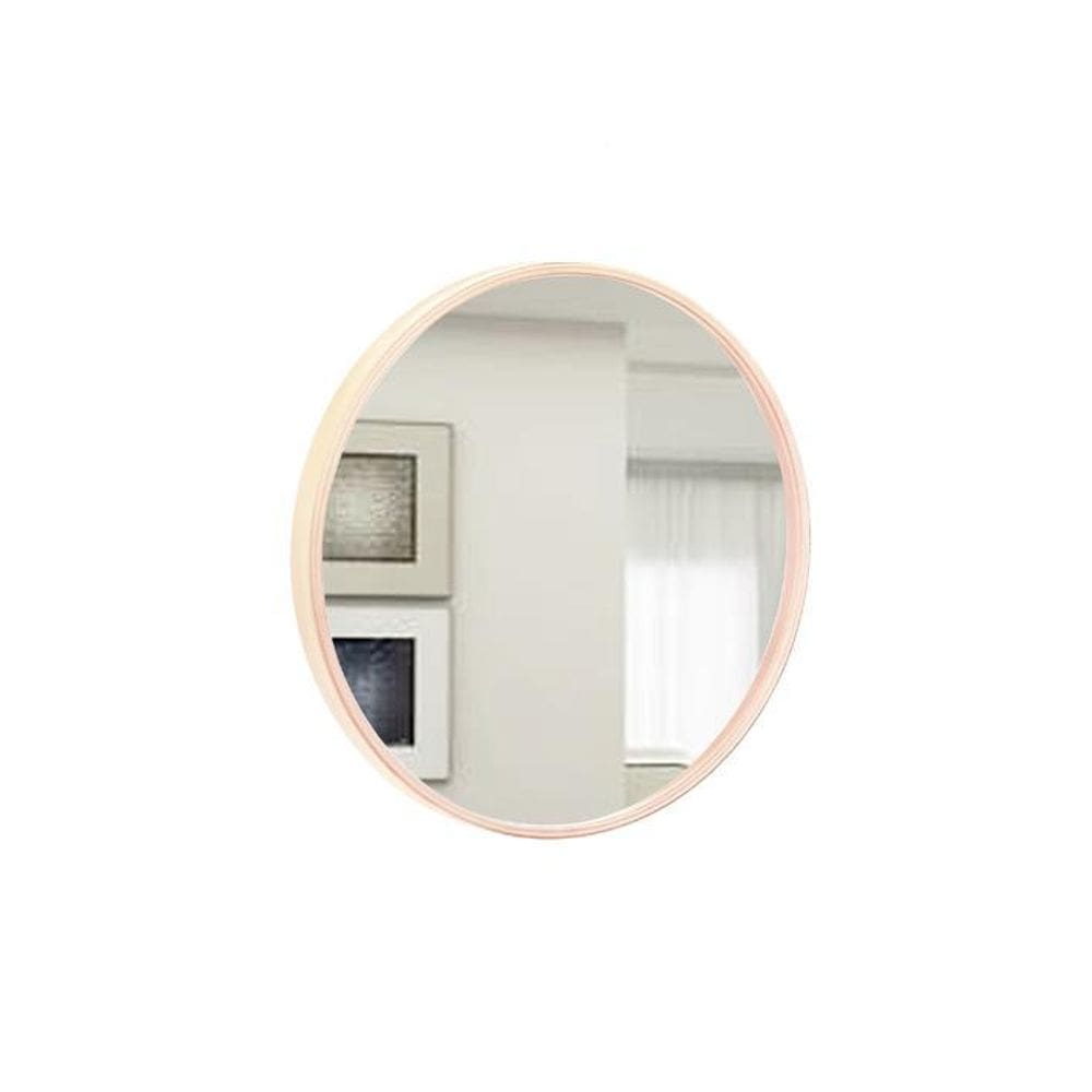 Espelho Decorativo Round Externo Rosa 40 Cm Redondo