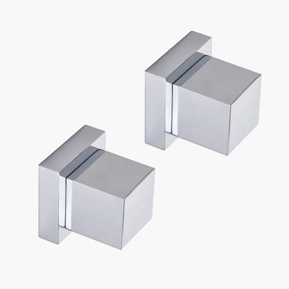 Acabamento para Registro em Metal Padrão Deca Kit com 2 Unidades Square Konnen Metais Cromado