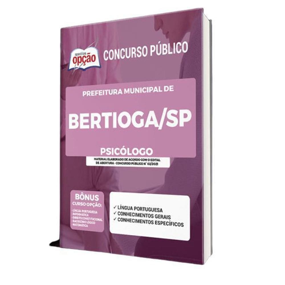 Apostila Concurso Bertioga Sp - Psicólogo