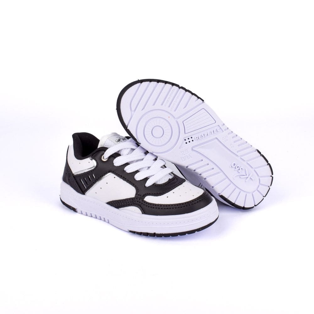 TÊNIS K360 ESTILO RESPITEC BRANCO/PRETO Kidy