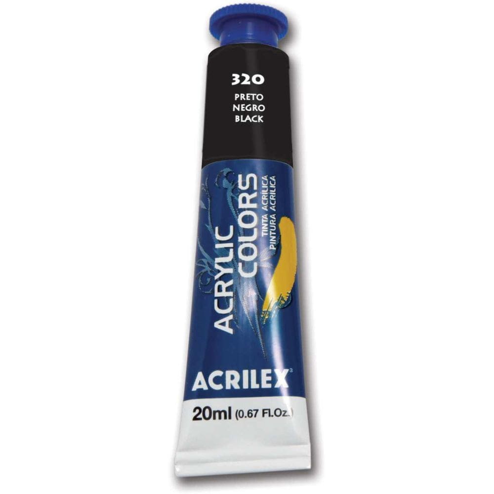 Tinta Acrílica Profissional Preto 20Ml