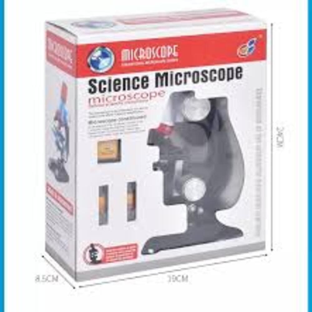 Kit Microscopio Estudantil Aumento 100x 400x 1200x Led Com Acessorios Laboratorio Infantil