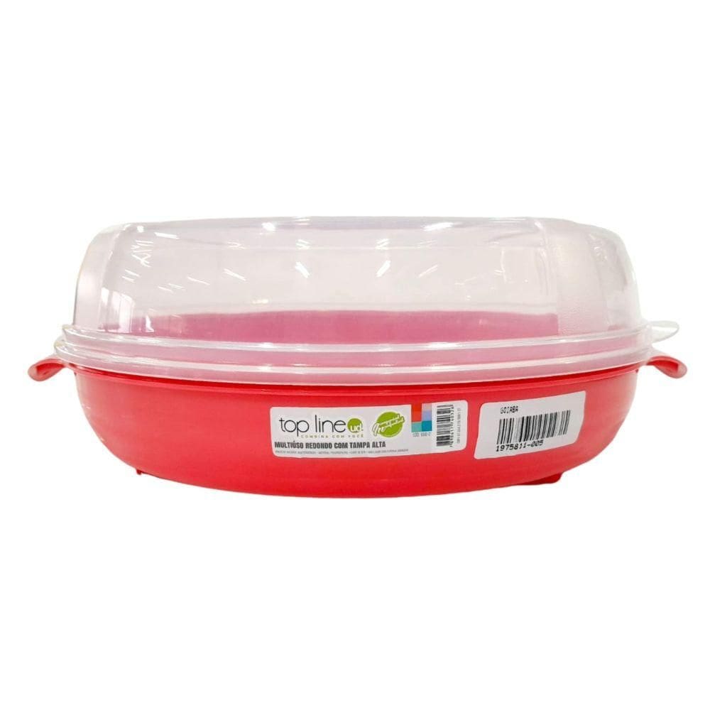Organizador Redondo Tampa Alta 2,5 L Goiaba - Top Line