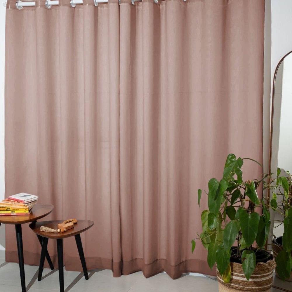 Cortina Voil com Forro 270cm X 230cm Sutille Basic Castor