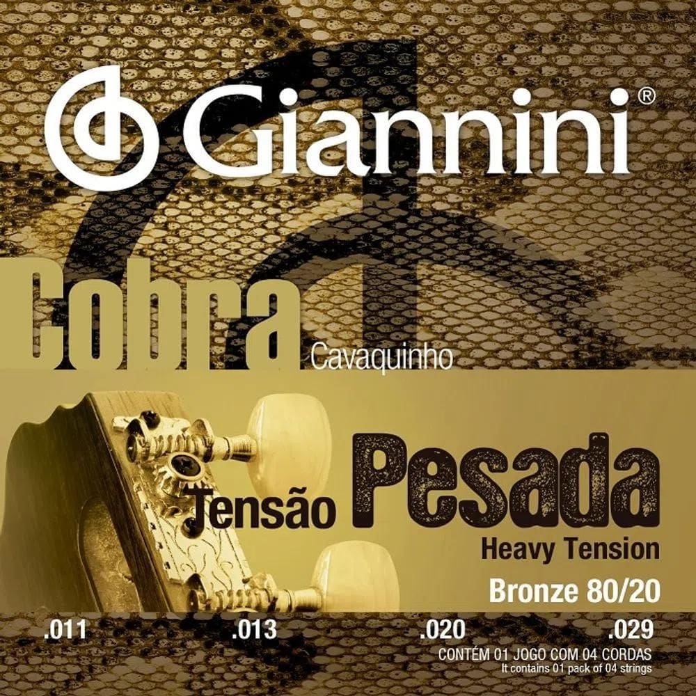 Encordoamento Cavaco Giannini Pesado 80/20 Com Bolinha Cc82H