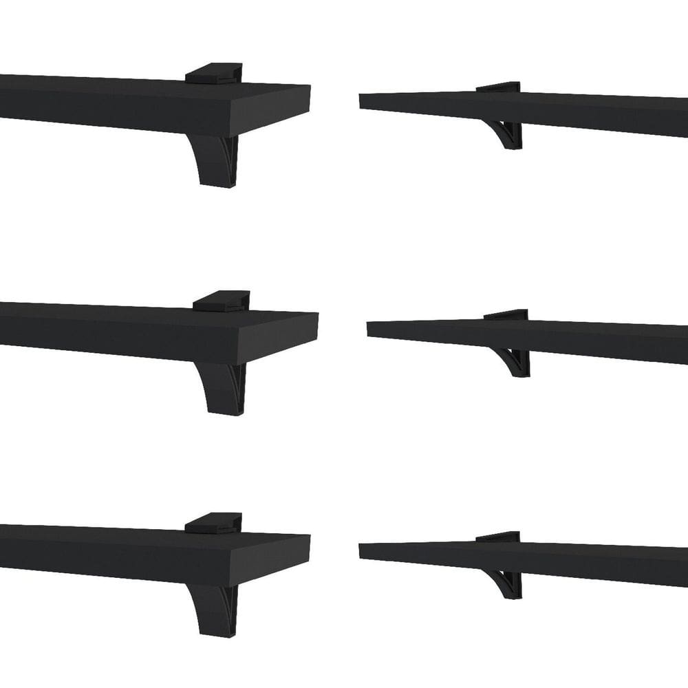 Prateleira em Mdp com Suporte Belle 7,8 X 60cm Decore Preto