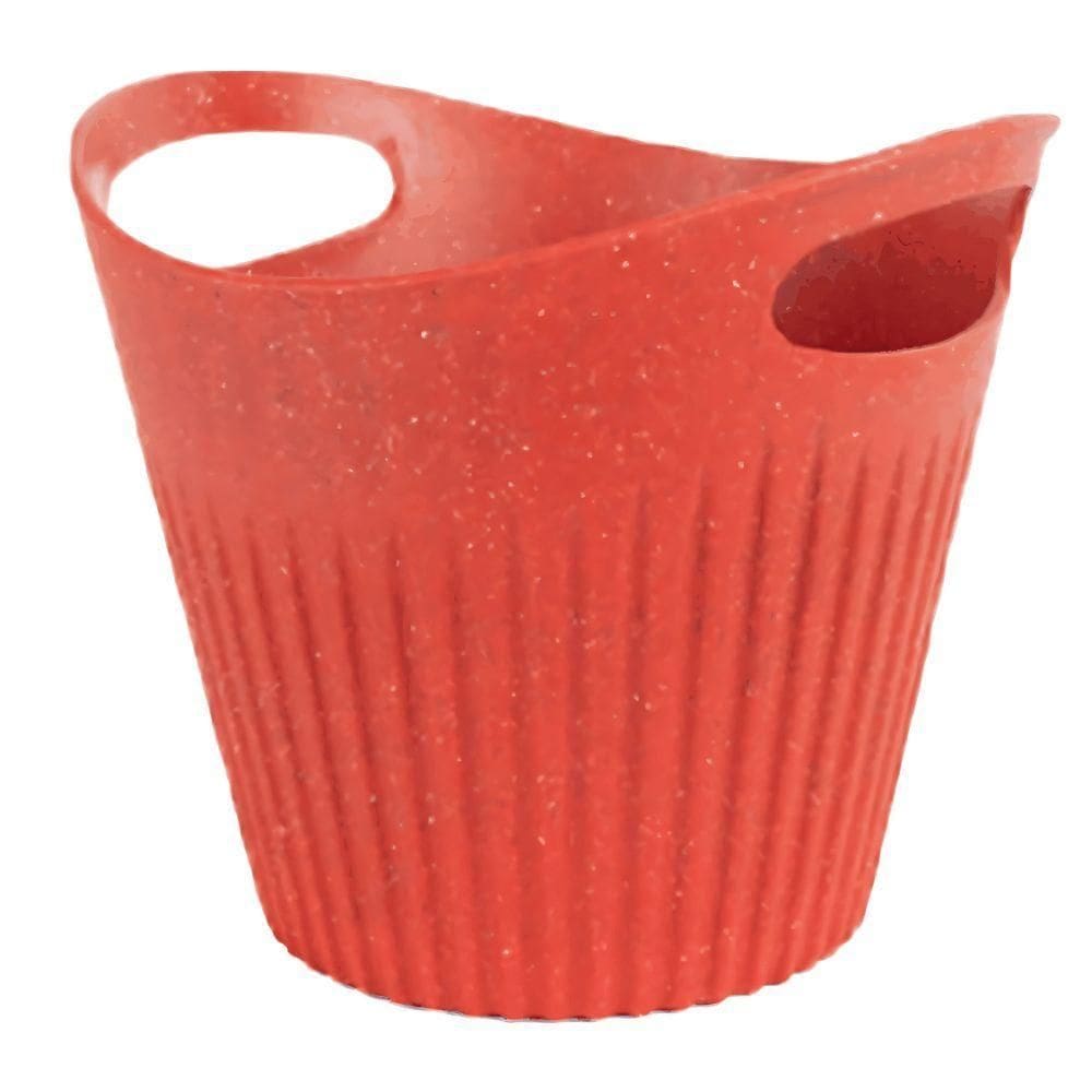 Vaso Cachepot 11x10,6 Em Material Sustentável - Evo - Mogno