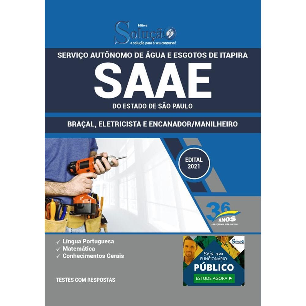 Apostila Saae Itapira Sp - Braçal Eletricista E Encanador