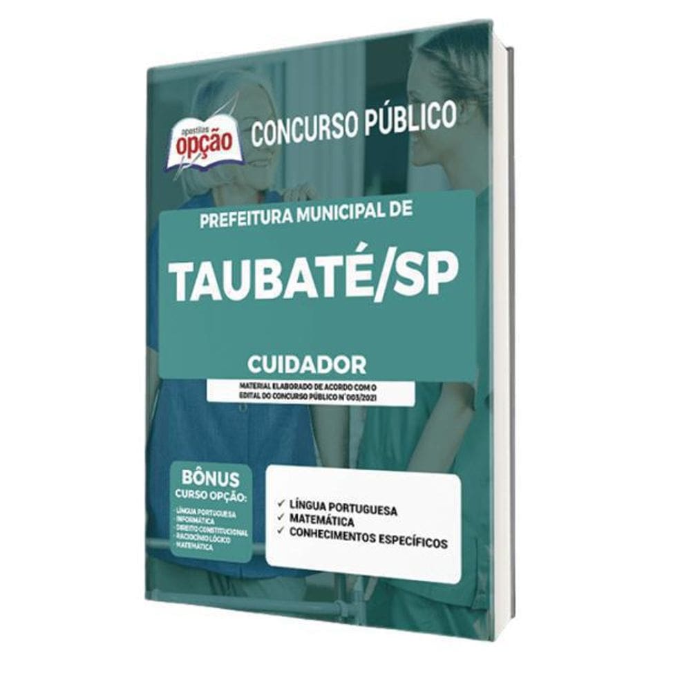 Apostila Concurso Taubaté Sp - Cuidador