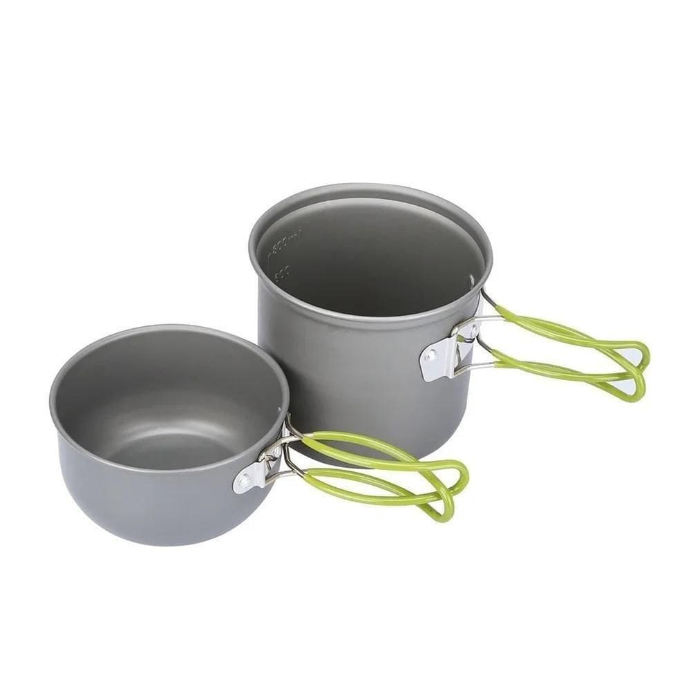 Kit Panelas Camping Aluminio Kit Cozinha Acampamento Outdoor Panela Viagem Praia Pesca Com Bolsa Sacola