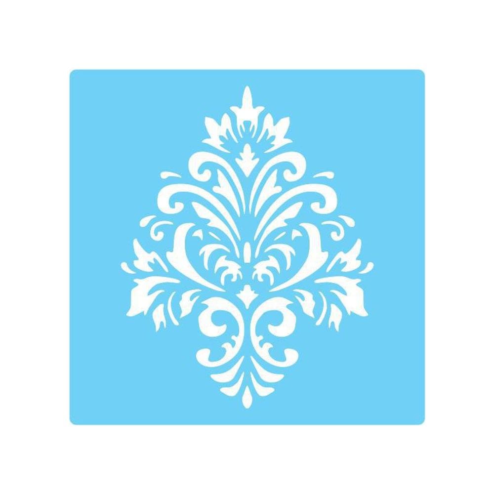 Stencil De Parede Tamako Arabesco - 55 X 55Cm - Ref 544