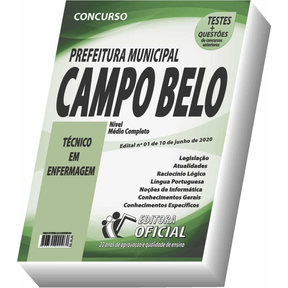 Apostila Prefeitura De Campo Belo - Técnico Em Enfermagem