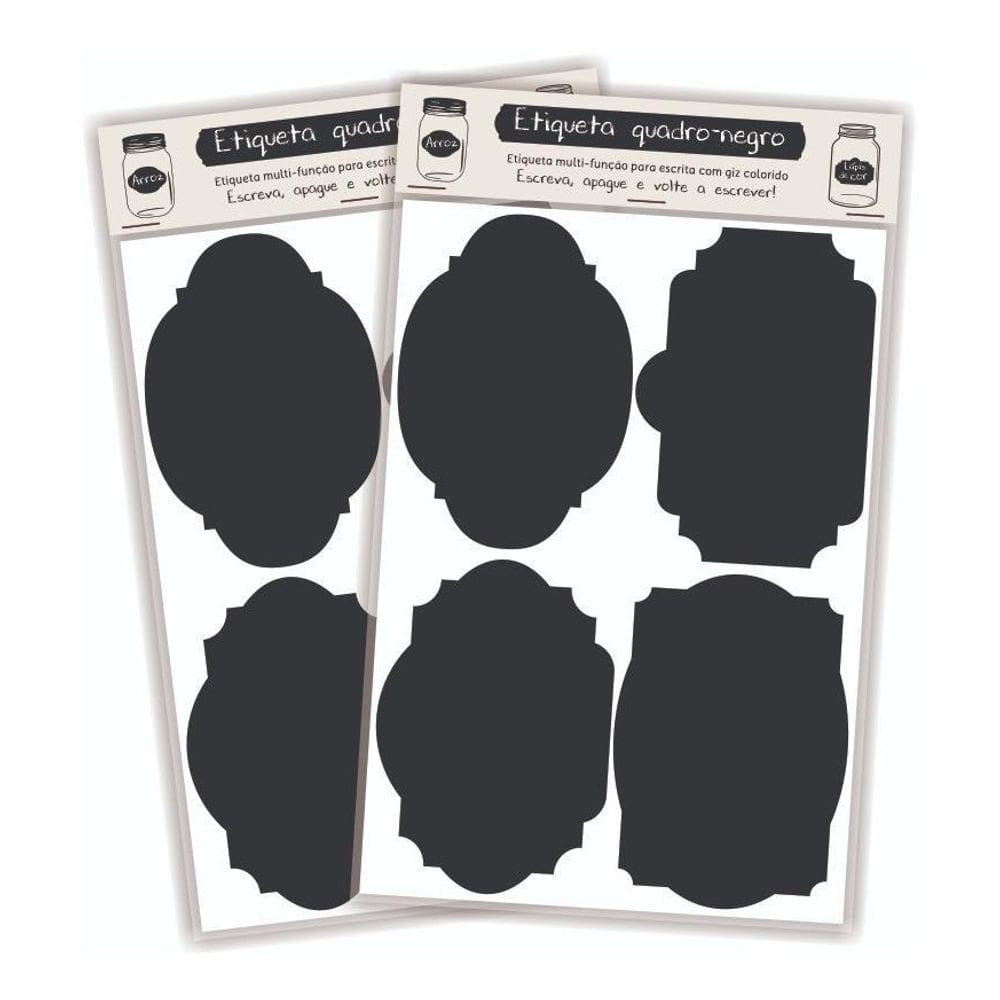 Etiqueta Adesivo Rótulo Lousa Quadro Negro Grande 8 Unidades
