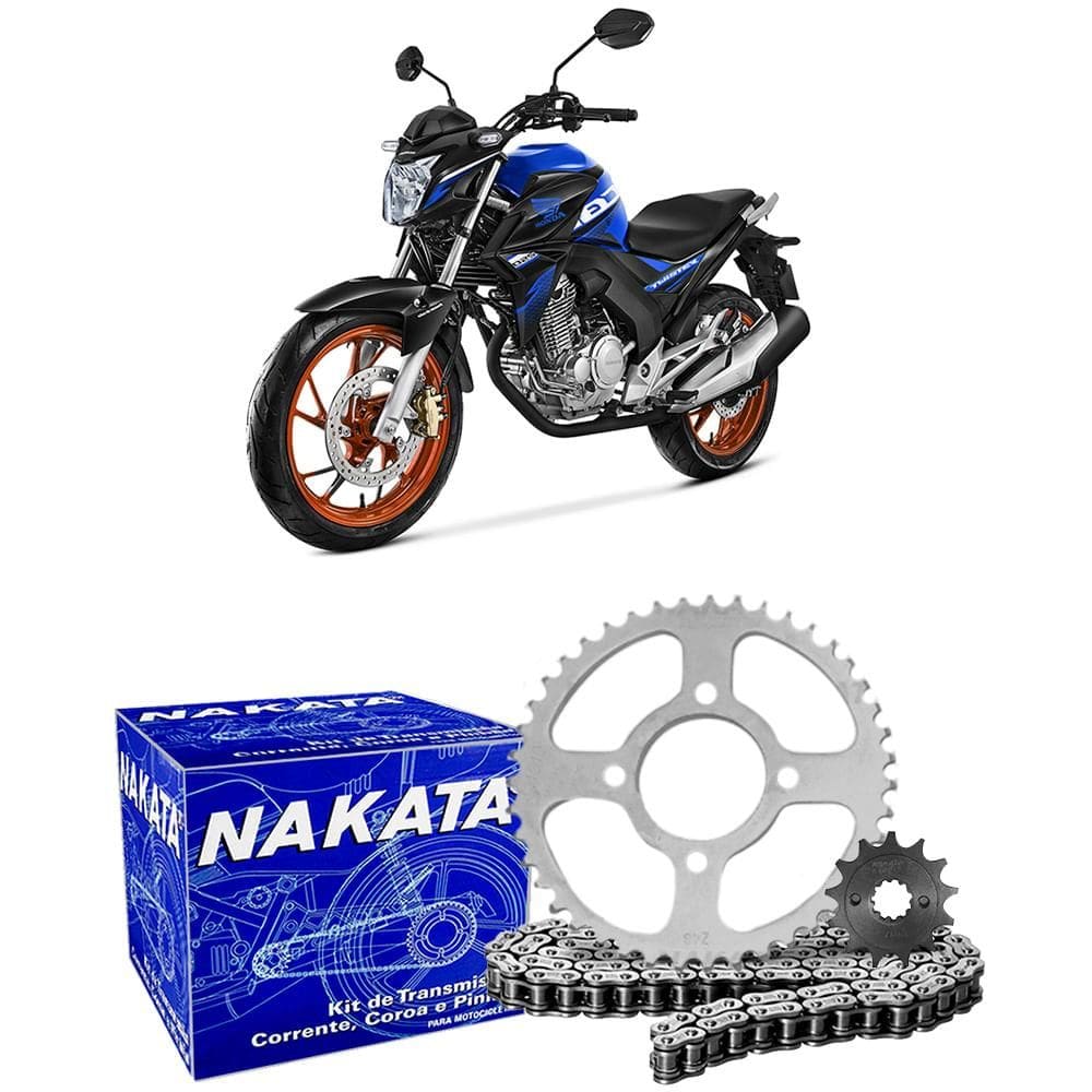 Kit Relação Transmissão CB 250 Twister 16 a 22 Sem Retentor