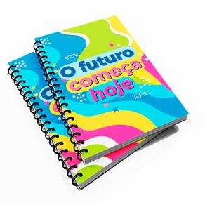 10 Cadernetas Motivacional 48 fls O Futuro Começa Hoje