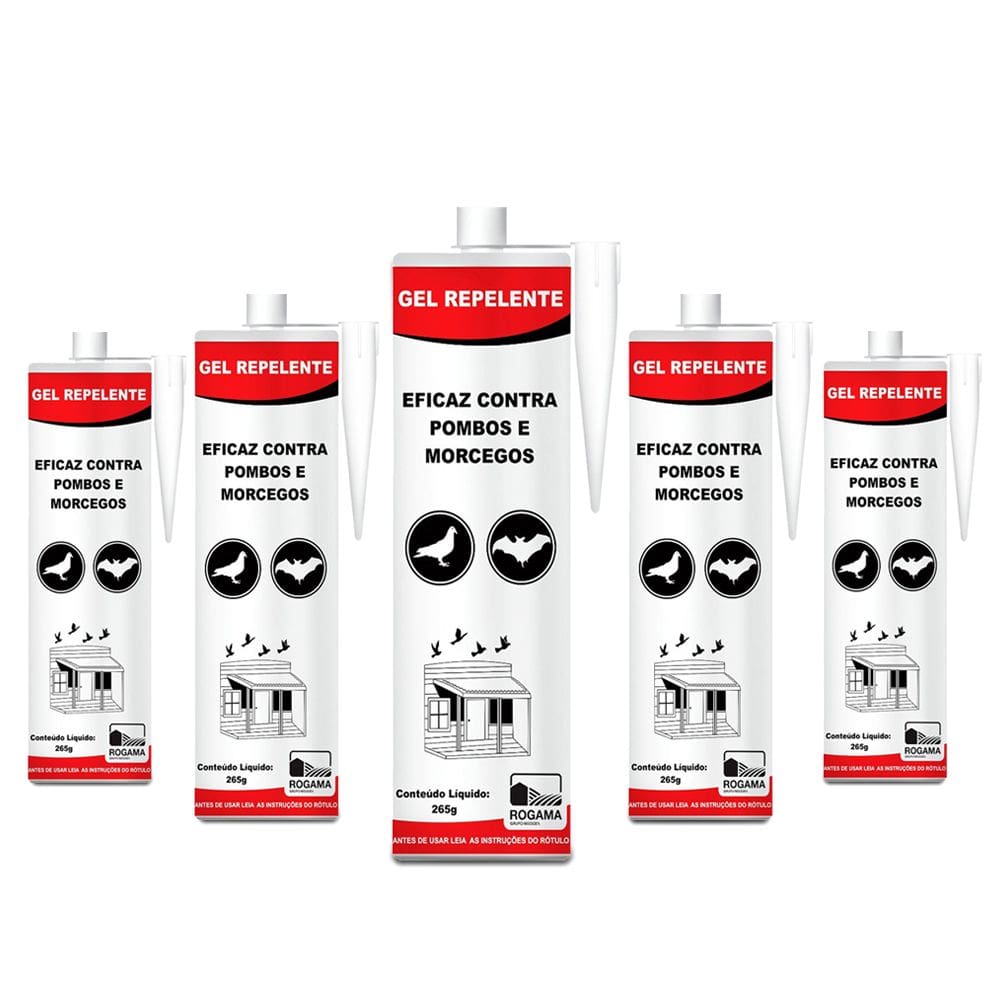 Kit 15 Tubos De Gel Repelente Contra Pombos E Morcegos Rogam