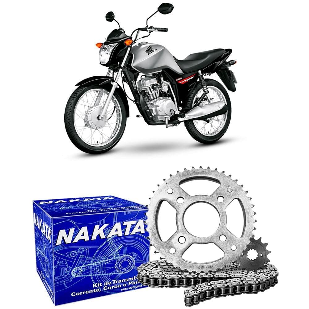 Kit Relação Transmissão CG 125 2014 a 2018 Nakata TM10157