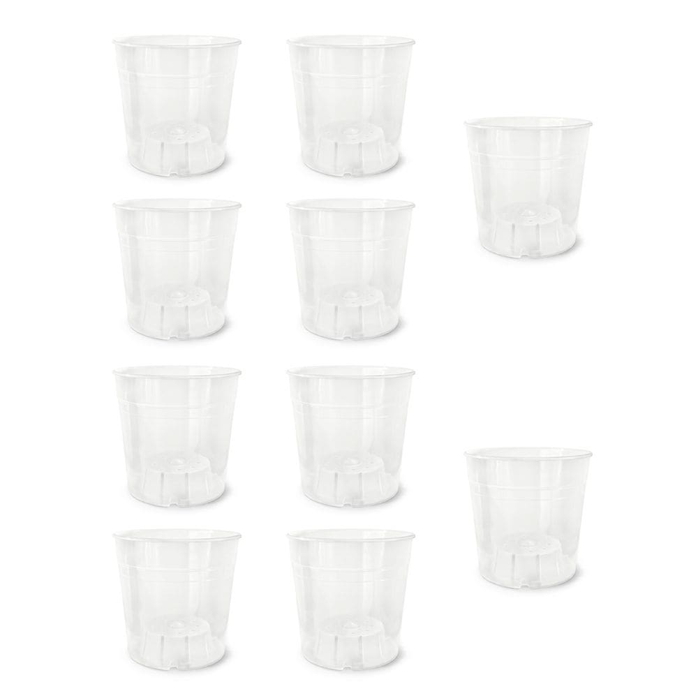 5 Potes Para Orquídea Transparente N. 9 E 15 Nutriplan