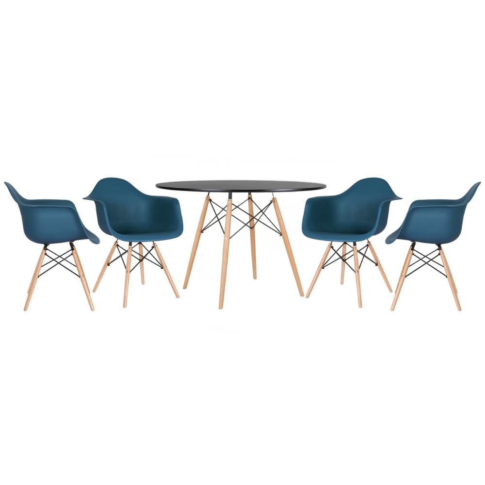 KIT - Mesa Eames 120 cm + 4 cadeiras Eames DAW