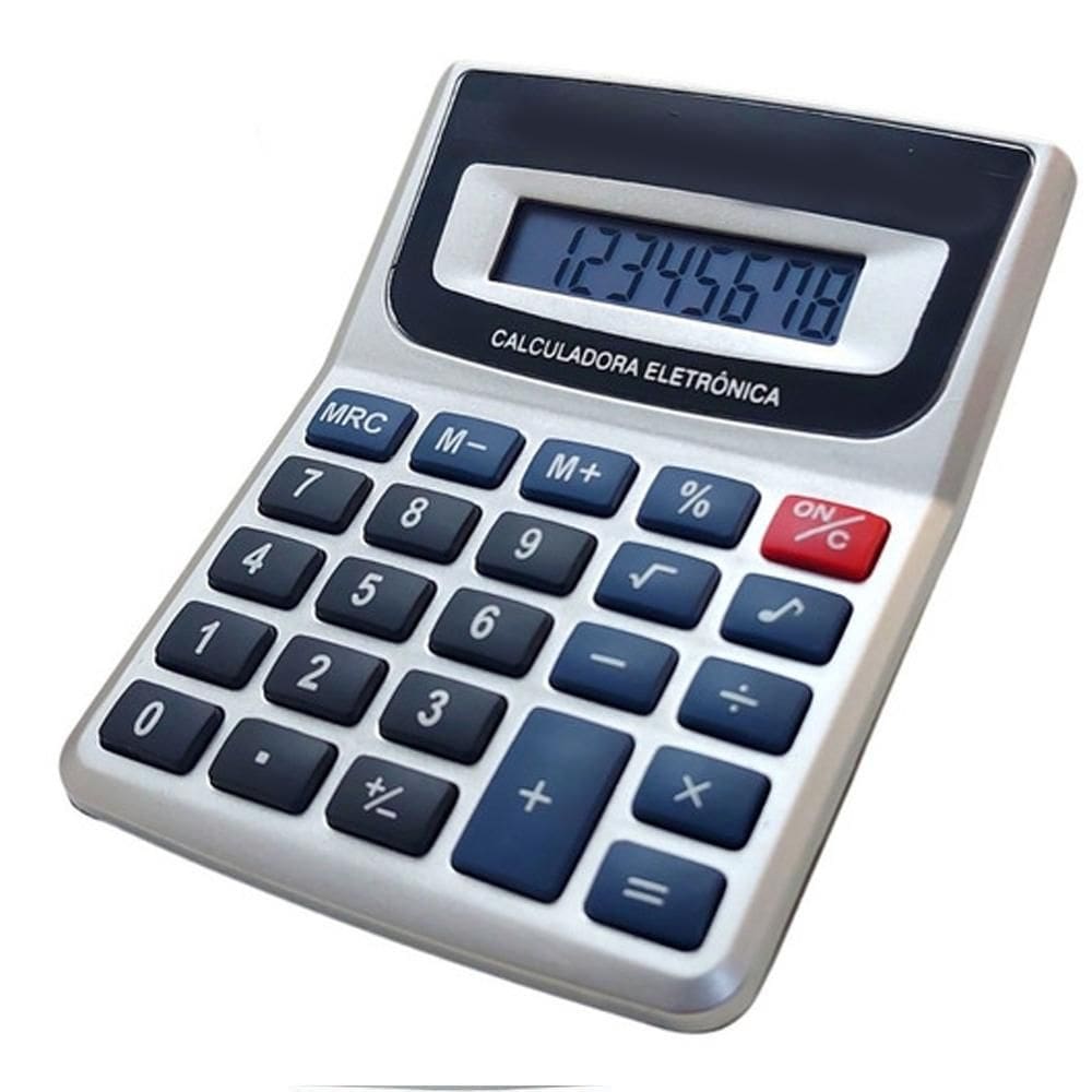 Calculadora De Mesa Comercial Escritório Display 8 Digitos