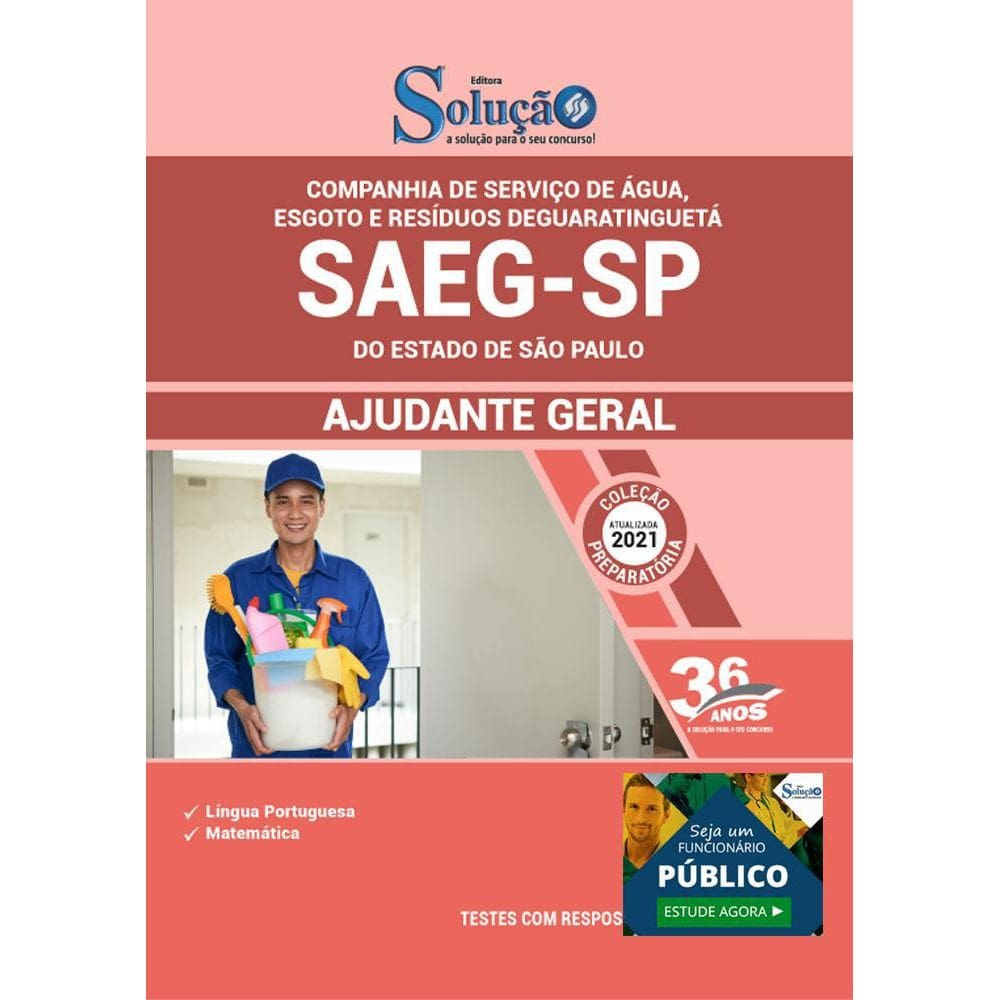 Apostila Concurso Saeg Sp - Ajudante Geral