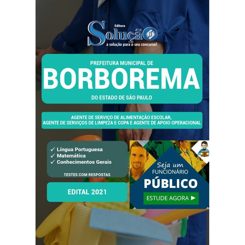 Apostila Concurso Borborema Sp - Agente Escolar Limpeza