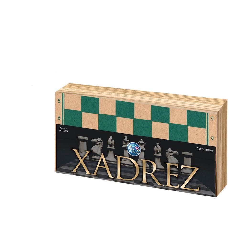 Jogo De Xadrez Oficial Caixa Madeira 40Cm