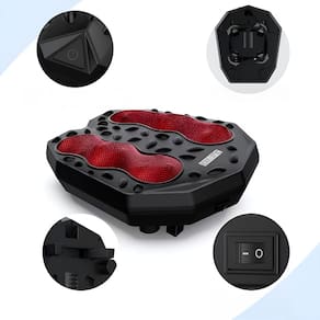 Massageador de Costas e Pés Portátil Sem Fio Shiatsu