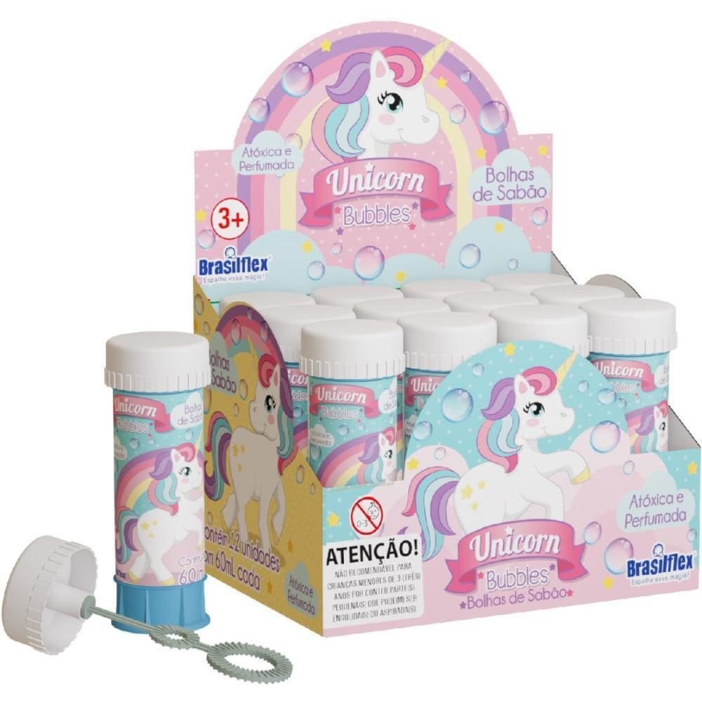 Bolha De Sabão Unicornio 60Ml Caixa Com 12