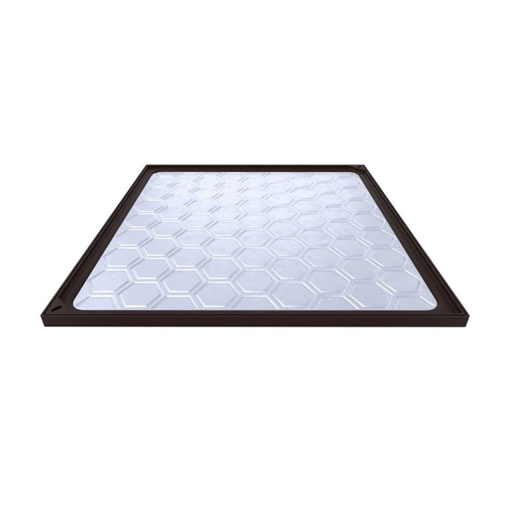 Tampão Simples Com Rebaixo Passagem Inspeção Marrom 80x80cm