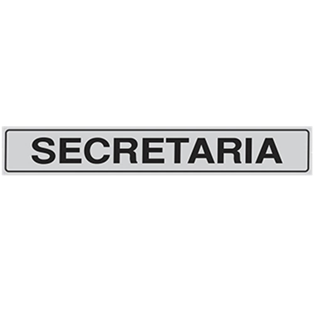 Placa Advertência Prata Secretaria Unidade