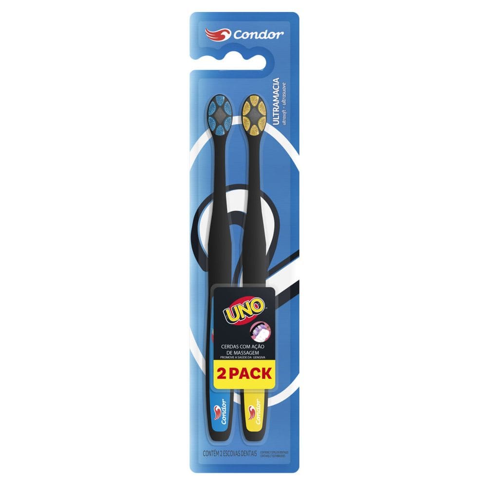 Escova Dental Ultramacia Uno Condor Cabeca P 2 Unidades