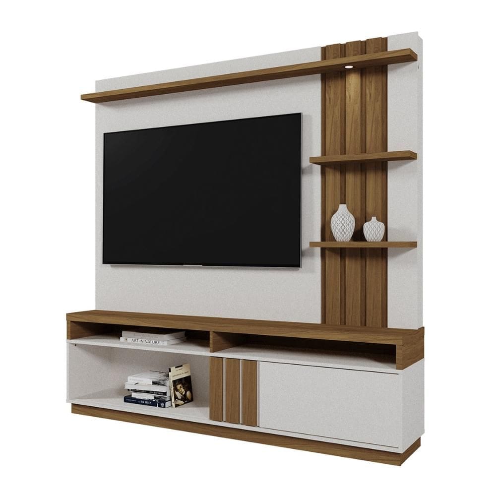 Home Mariana com LED e 1 Porta Ripada para TV até 55”