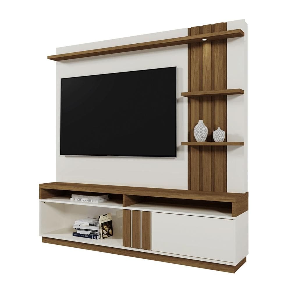 Home Mariana com LED e 1 Porta Ripada para TV até 55”