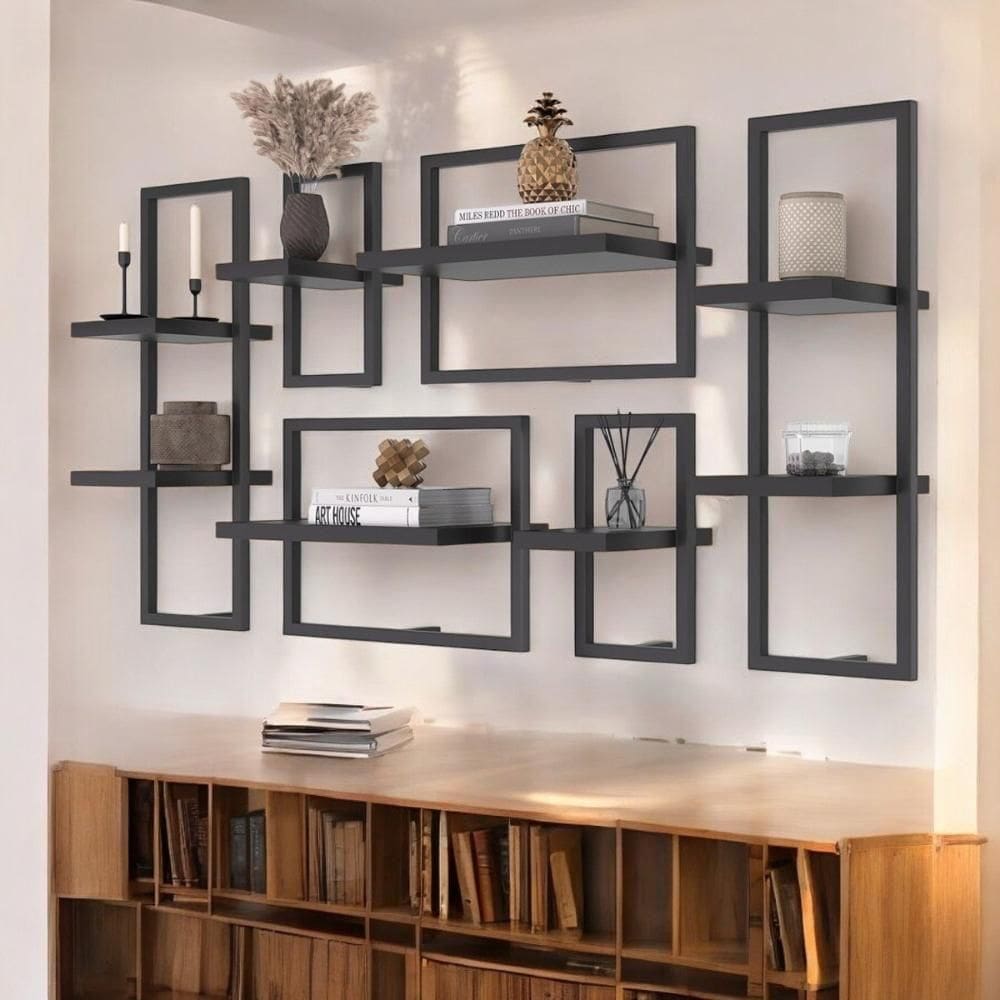 Lego De 8 Prateleiras Industrial Preto