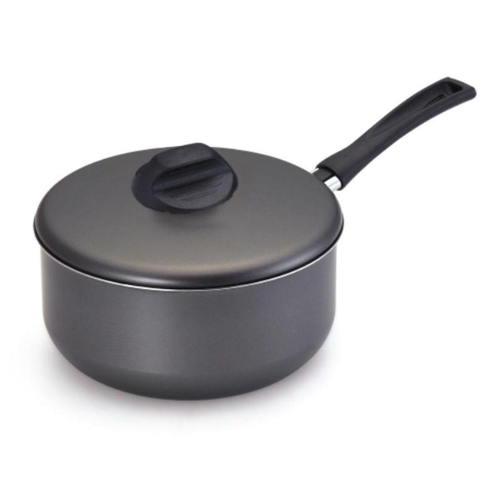 Panela Extra-Flon Antiaderrente Com Tampa 16Cm Cinza Oliveira