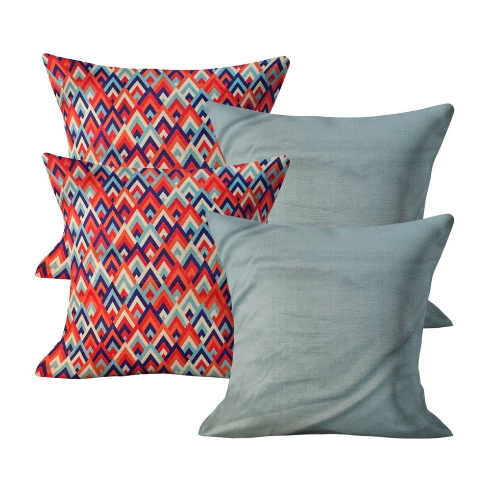 Kit 4 Capas de Almofada Decorativa 45x45cm Sofá Cama Kit 11
