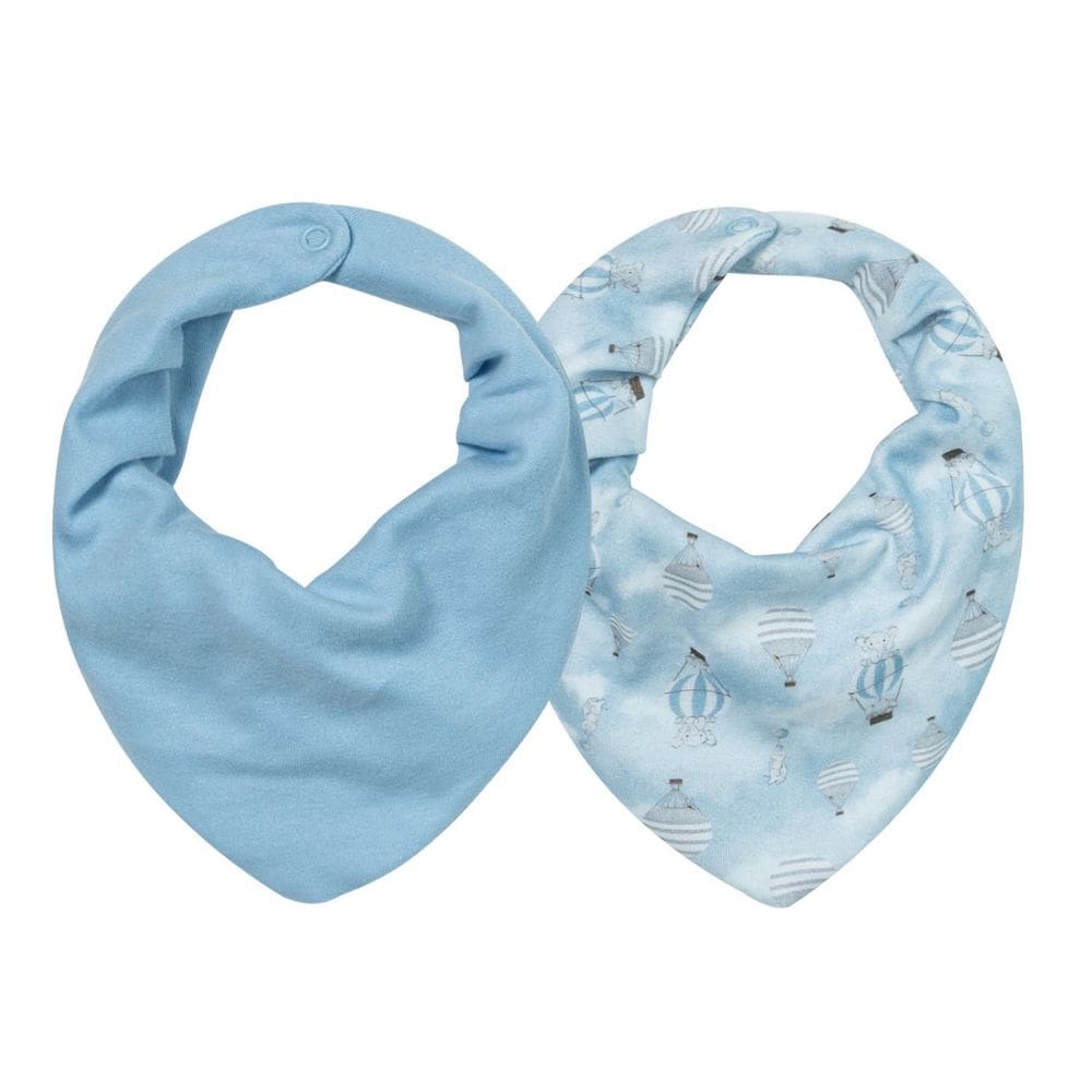Kit Com 2 Babadores Bebê Bandana Sonhe Alto Azul - Hug