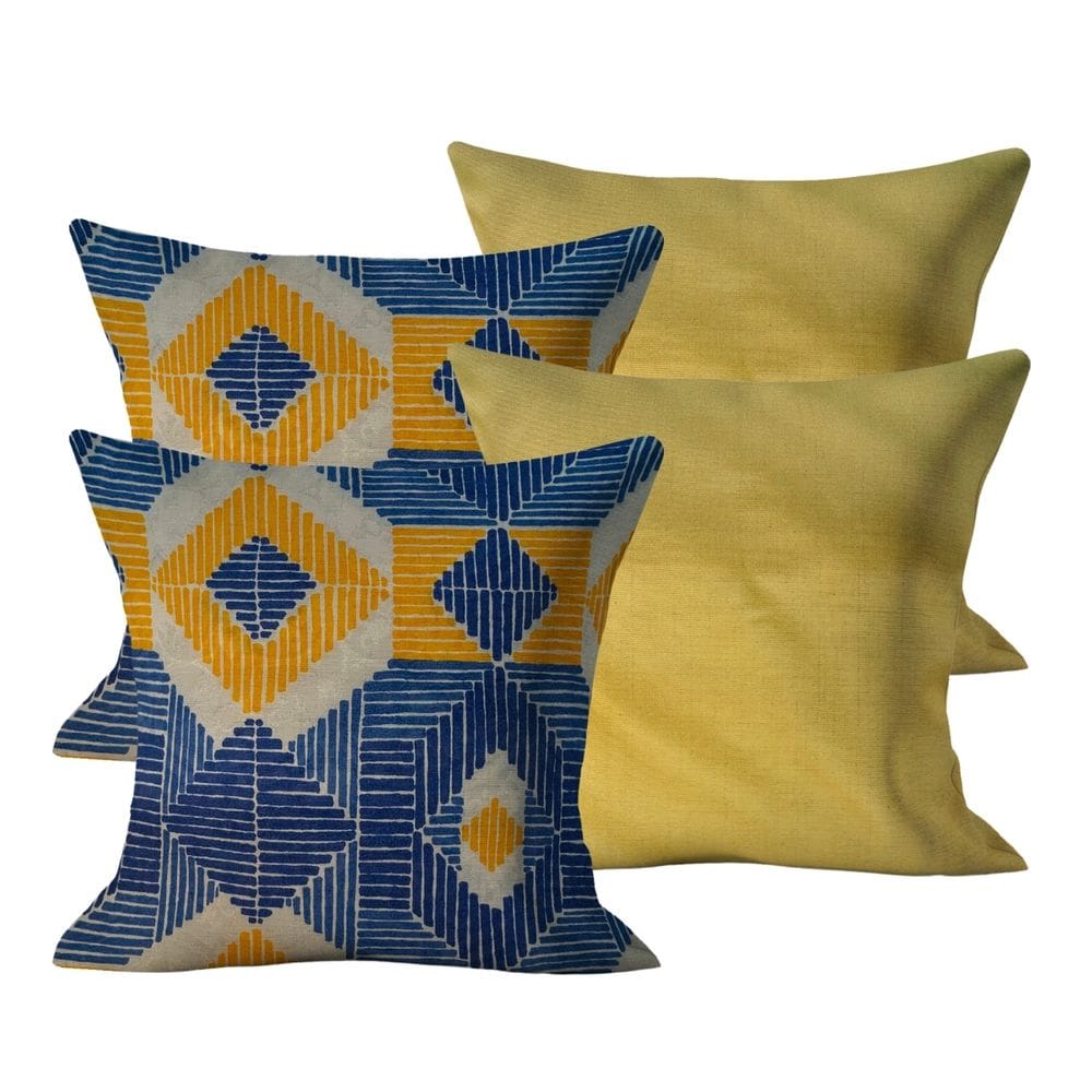 Kit 4 Capas de Almofada Decorativa 45x45cm Sofá Cama Kit 13