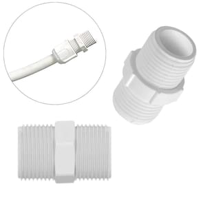 Niple Conexão Duplo 1/2 X 1/2 Pol Pvc Linha Roscável