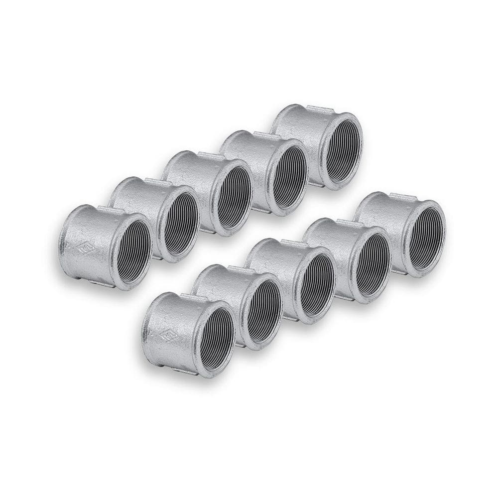 Kit 10 Luvas Galv. 1/2 pol Uso Geral - Ferro Galvanizado
