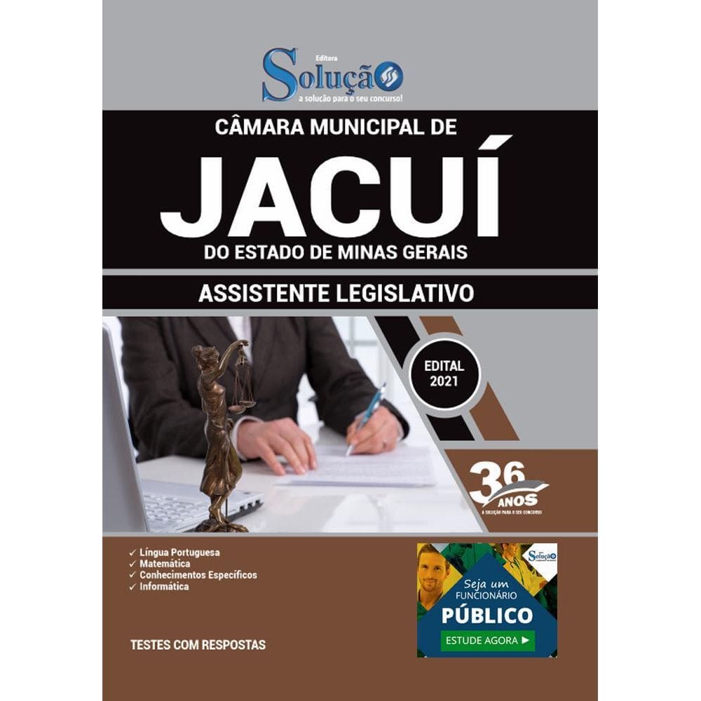 Apostila Câmara Jacuí Mg - Assistente Legislativo