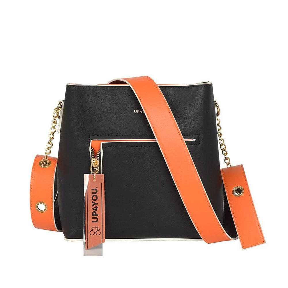 Bolsa Transversal Up4You BU78654 Preta 20x22cm